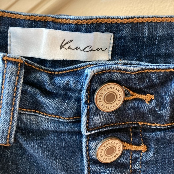 KANCAN Button Fly High Rise Distressed Skinny Jeans Stretchy Sz 26/5 - Picture 6 of 14